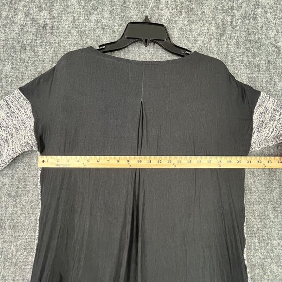 Banana Republic Dress Womens Small Gray LongSleeve Drop Shoulder Knee Length - Picture 7 of 9